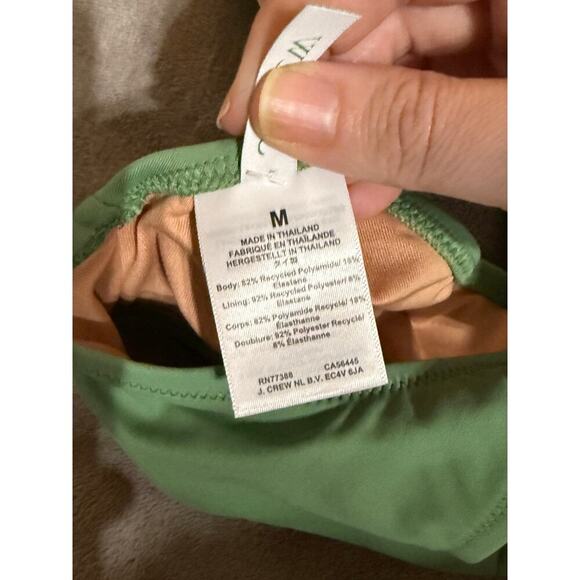 NWT J.Crew Heritage Scoop Neck Bikini Top Venetian Sage Green Size Medium - Picture 5 of 6